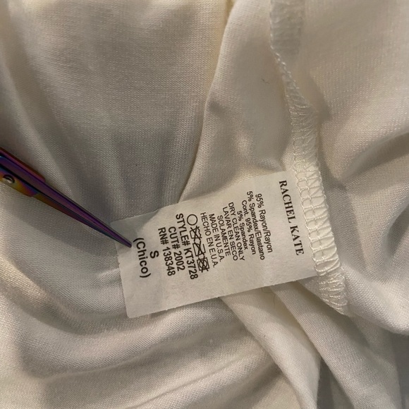 Rachel Kate Size S Cream Aqua Blue Racerback Flowy A Line Tank Top Anchor Print - Picture 8 of 10